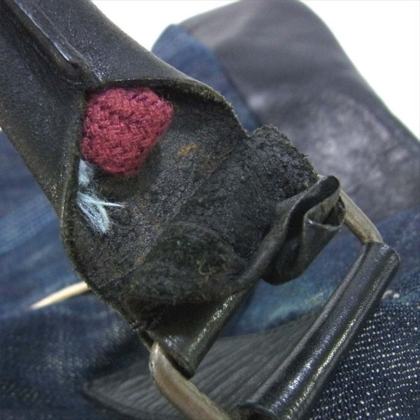 Nudie Jeans ヌーディージーンズ レザー×デニム トートバッグ インディゴブルー系【中古】