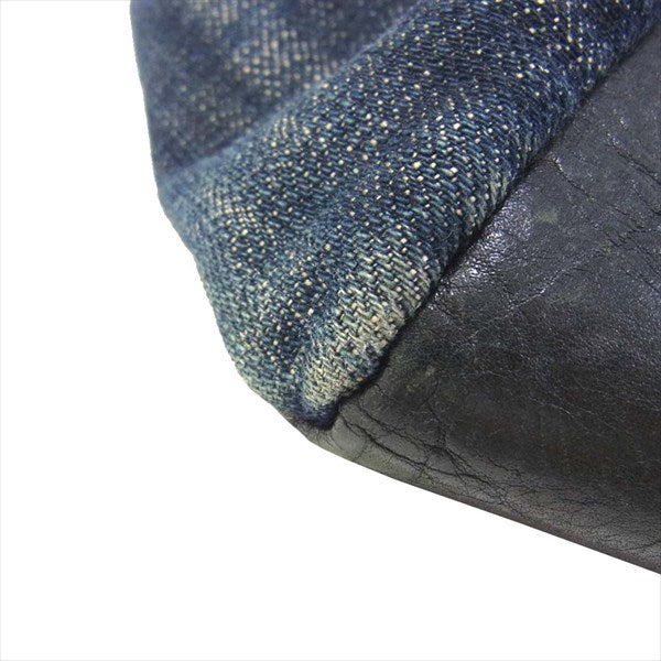 Nudie Jeans ヌーディージーンズ レザー×デニム トートバッグ インディゴブルー系【中古】