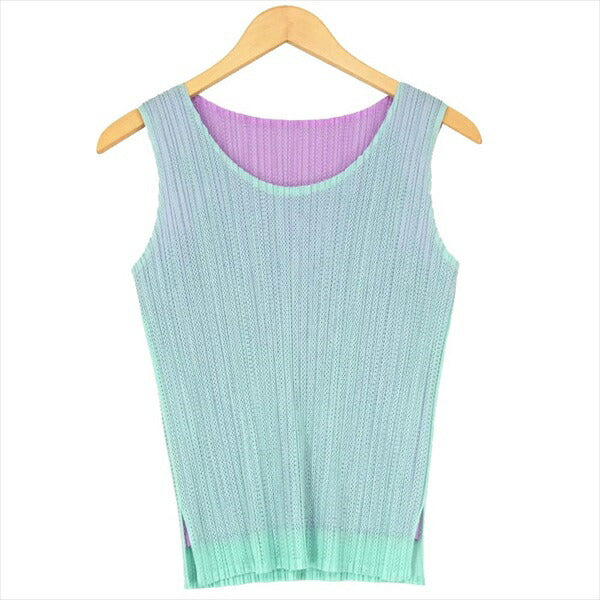 PLEATS PLEASE プリーツプリーズ イッセイミヤケ ISEEY MIYAKE PP41-JK655 レイヤード メッシュ プリーツ加工 水色系 3【美品】【中古】