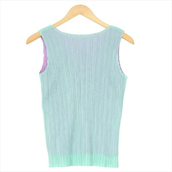 PLEATS PLEASE プリーツプリーズ イッセイミヤケ ISEEY MIYAKE PP41-JK655 レイヤード メッシュ プリーツ加工 水色系 3【美品】【中古】