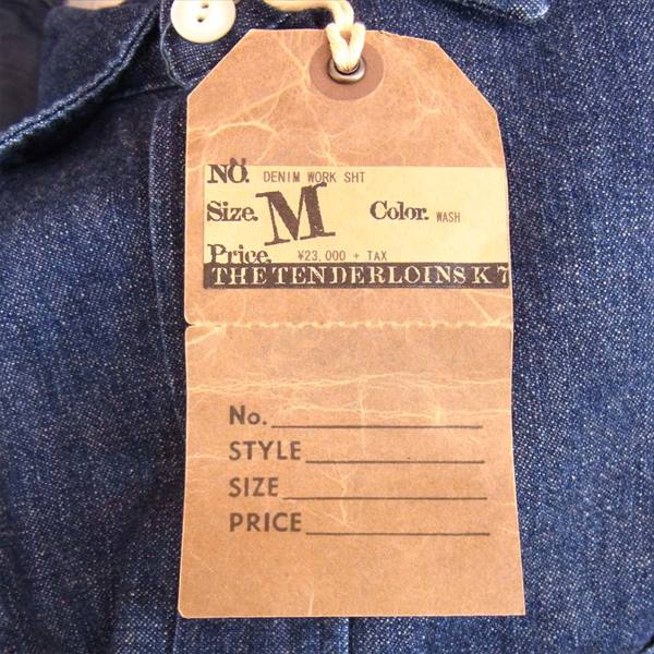 TENDERLOIN テンダーロイン T-DENIM WORK SHT デニム ワーク 長袖 シャツ デニムシャツ インディゴブルー系 インディゴブルー系 M【極上美品】【中古】