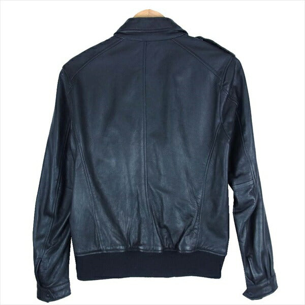 nano universe ナノユニバース BT81B004LL シープスキン レザー ジャケット ブラック系 46【中古】