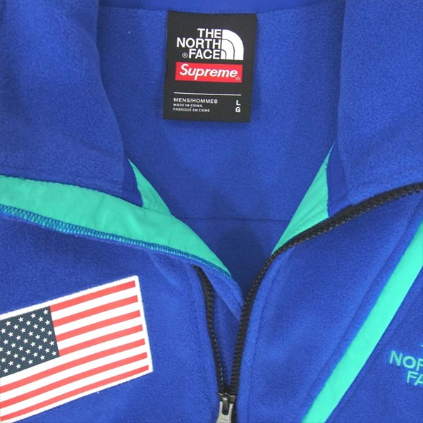 Supreme シュプリーム × ノースフェイス the north face 17SS NL01703I トランス アンタークティカ フリース ジャケット ブルー系 L【新古品】【未使用】【中古】