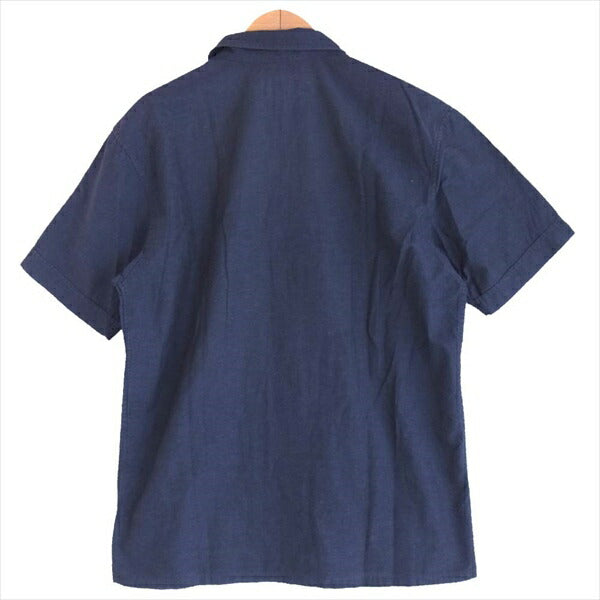 Supreme シュプリーム 13SS melange shirt メンズ コットン 半袖シャツ ネイビー系 S【中古】