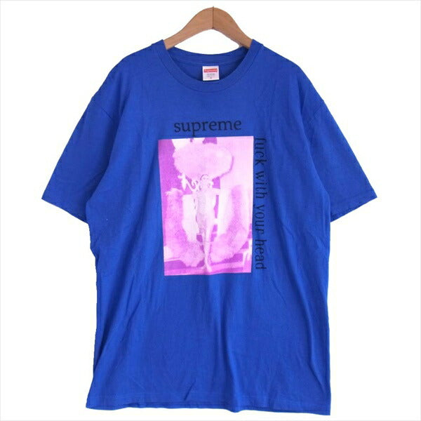 Supreme シュプリーム 17AW Fuck With Your Head Tee フロント プリント メンズ 青 M【中古】