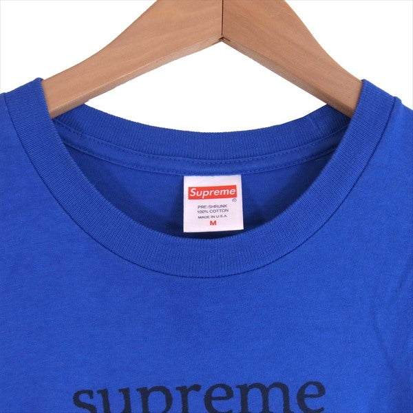 Supreme シュプリーム 17AW Fuck With Your Head Tee フロント プリント メンズ 青 M【中古】