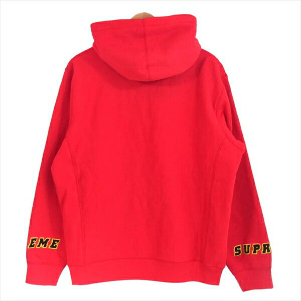 Supreme シュプリーム 19SS Wrist Logo Hooded Sweatshirt 袖ロゴ フーディ パーカー レッド系 L【極上美品】【中古】