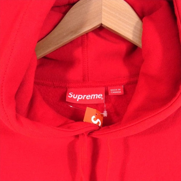 Supreme シュプリーム 19SS Wrist Logo Hooded Sweatshirt 袖ロゴ フーディ パーカー レッド系 L【極上美品】【中古】