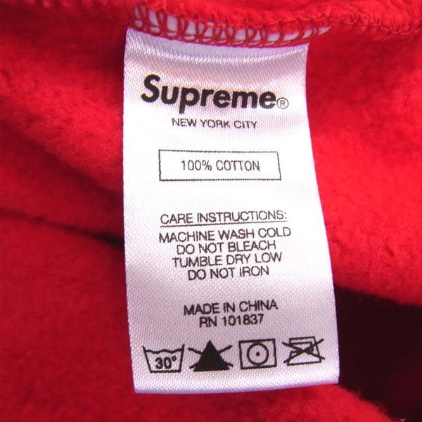 Supreme シュプリーム 19SS Old English Stripe Zip Up Sweatshirt  オールドイングリッシュ ジップ レッド系 L【美品】【中古】