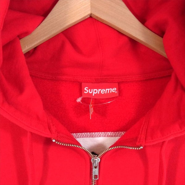 Supreme シュプリーム 19SS Old English Stripe Zip Up Sweatshirt  オールドイングリッシュ ジップ レッド系 L【美品】【中古】