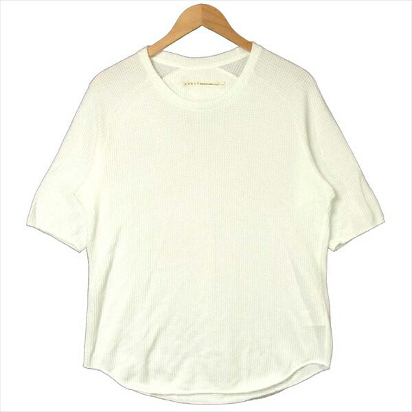 CURLY カーリー サーマル ワッフル ラグラン コットン Tシャツ ホワイト系 1【中古】