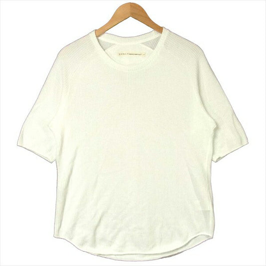 CURLY カーリー サーマル ワッフル ラグラン コットン Tシャツ ホワイト系 1【中古】