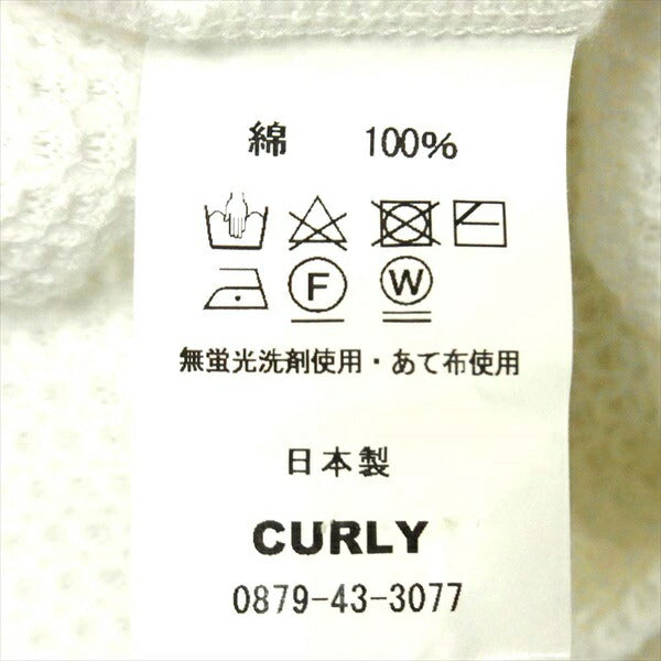 CURLY カーリー サーマル ワッフル ラグラン コットン Tシャツ ホワイト系 1【中古】