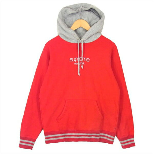 Supreme シュプリーム 15AW Classic Logo Hooded Sweatshirt フーディー ロゴ  レッド系 S【中古】