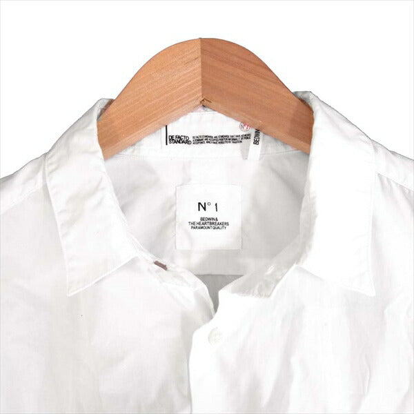BEDWIN & THE HEARTBREAKERS ベドウィンアンドザハートブレイカーズ L/S SHORT POINT COLLAR SHIRTS RIFLE コットン シャツ 長袖シャツ 白系 1【中古】