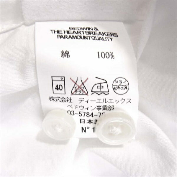BEDWIN & THE HEARTBREAKERS ベドウィンアンドザハートブレイカーズ L/S SHORT POINT COLLAR SHIRTS RIFLE コットン シャツ 長袖シャツ 白系 1【中古】