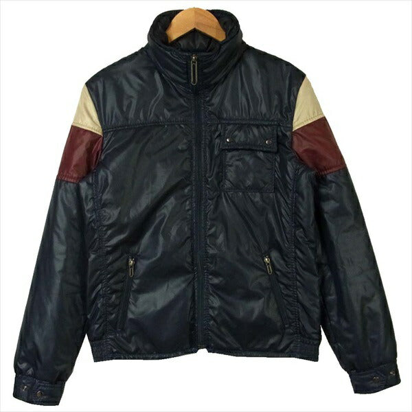 Davit MEURSAULT ダヴィットモルソー ジップアップ ブルゾン 中綿 ジャケット ネイビー系【中古】