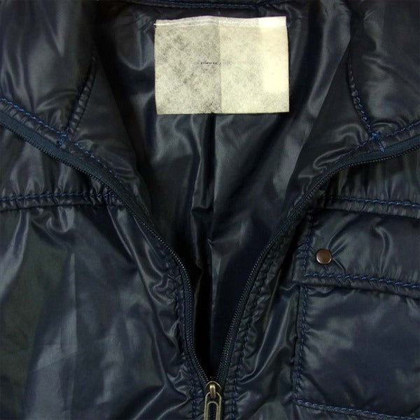Davit MEURSAULT ダヴィットモルソー ジップアップ ブルゾン 中綿 ジャケット ネイビー系【中古】