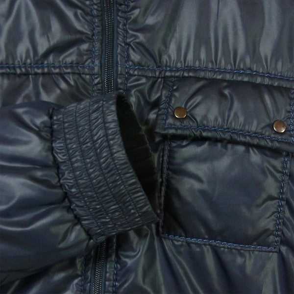 Davit MEURSAULT ダヴィットモルソー ジップアップ ブルゾン 中綿 ジャケット ネイビー系【中古】