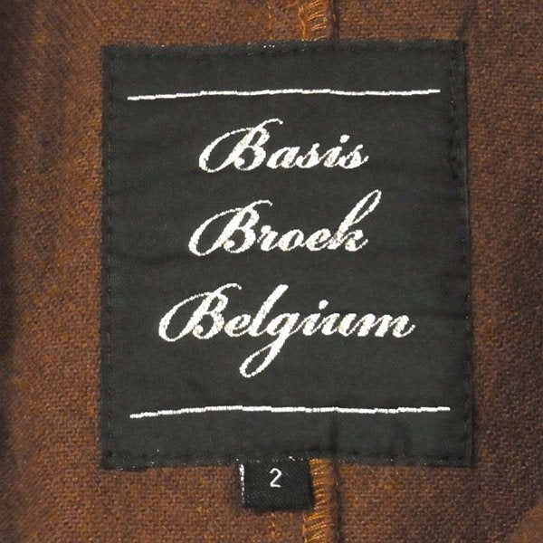BASIS BROEK バーシスブルック キモノスリーブ ダブルブレステッドコート ダブル ブレステッド コート ブラウン系 2【中古】