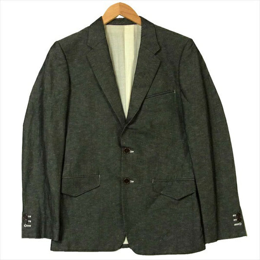 VAINL ARCHIVE ヴァイナルアーカイブ ブラックシャンブレー ジャケット パンツ スーツ セットアップ グレー系  グレー系【中古】