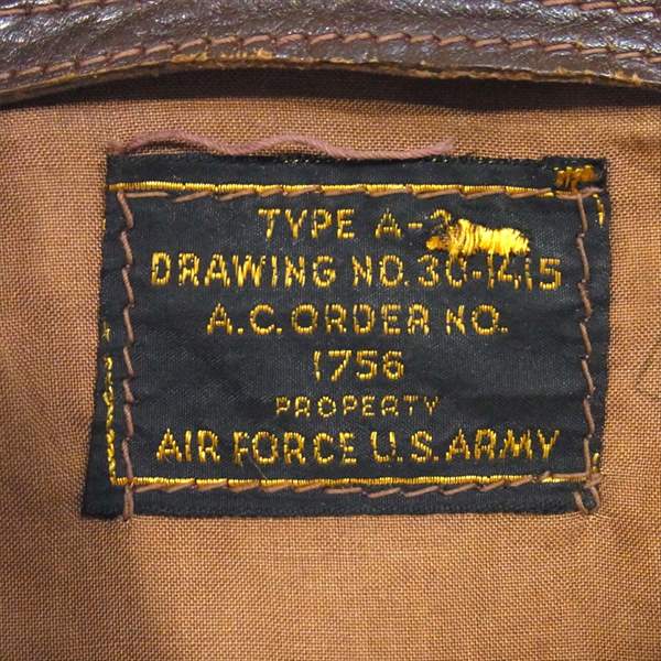 観賞用 40s USAF A-2 米軍 実物 当時物 ヴィンテージ オリジナル レザー ジャケット ダークブラウン系 サイズ表記無し 【即決】 ダークブラウン系 サイズ表記無し【中古】