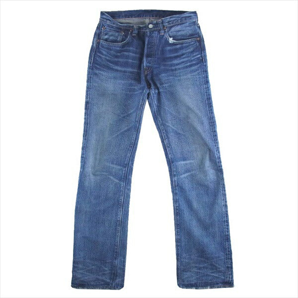 SUGAR CANE シュガーケーン 1947 ダメージ デニム パンツ ボタンフライ 裏リベット パンツ インディゴブルー系 W30 L34【中古】