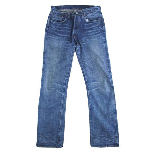 SUGAR CANE シュガーケーン 1947 ダメージ デニム パンツ ボタンフライ 裏リベット パンツ インディゴブルー系 W30 L34【中古】