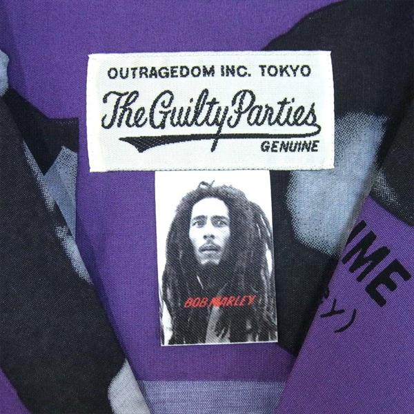 WACKO MARIA ワコマリア × BOB MARLEY ボブマリー 未使用 20SS HAWAIIAN ハワイアン シャツ パープル系 S【極上美品】【中古】