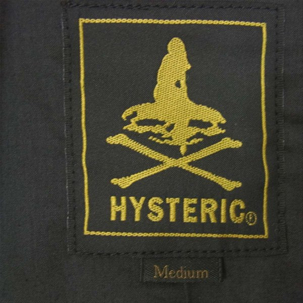 HYSTERIC GLAMOUR ヒステリックグラマー 01181AB01 スタンドカラー チェック ライダース ジャケット レディース ブルゾン ネイビー系 ネイビー系 M【美品】【中古】