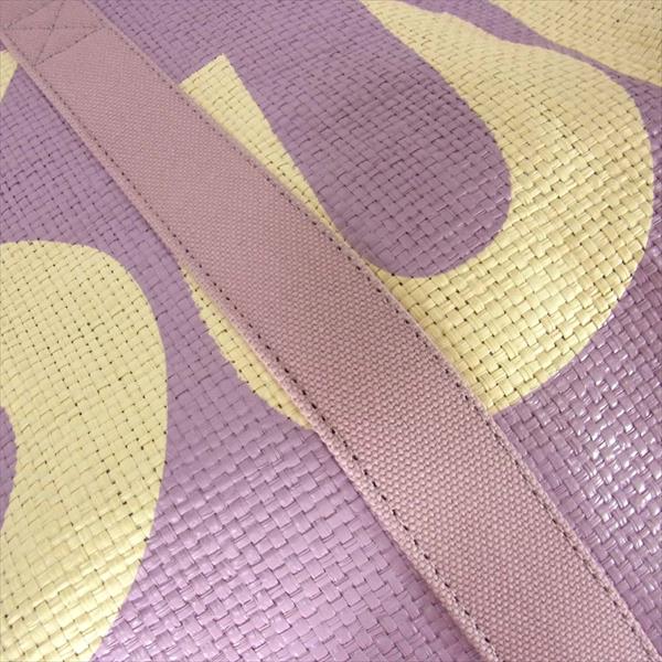 Supreme シュプリーム 20SS Raffia Tote ラフィア ビッグ ロゴ 大判 トートバッグ ピンク系【新古品】【未使用】【中古】