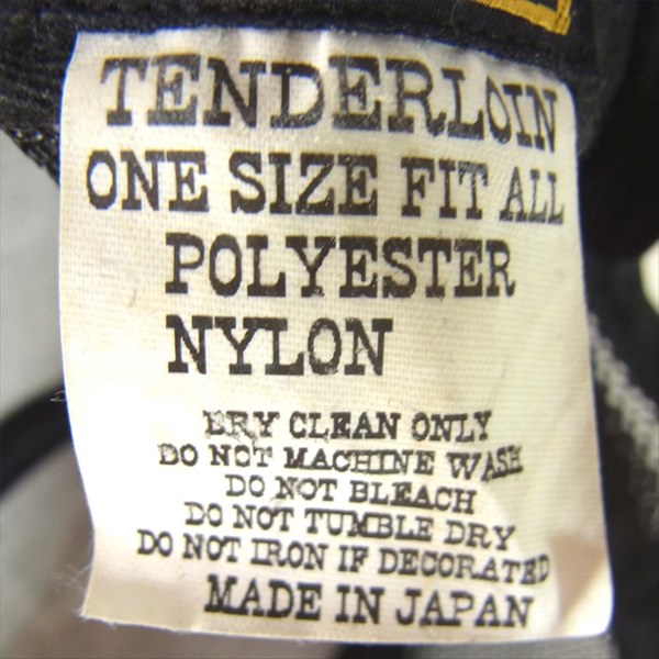 TENDERLOIN テンダーロイン T-MESH CAP UNEMPLOYED メッシュ ロゴ ワッペン キャップ 黒系 one size【中古】