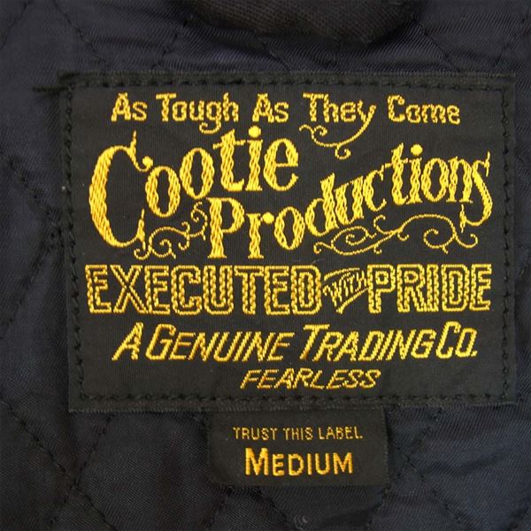 COOTIE クーティー executed with pride バック刺繍 ワーク ジャケット ジップアップ ブラック系 M【中古】