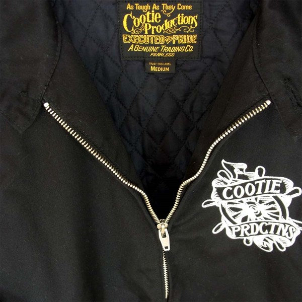 COOTIE クーティー executed with pride バック刺繍 ワーク ジャケット ジップアップ ブラック系 M【中古】