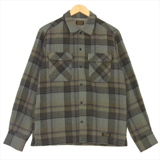 NEIGHBORHOOD ネイバーフッド 122ARNH-SHM04 コットン チェック ヨーク裏地 長袖シャツ グレー系 M【中古】