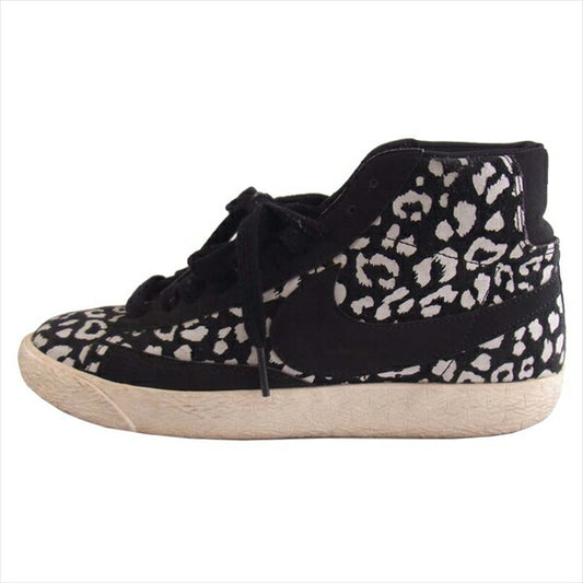 NIKE ナイキ 536698-014 WMNS BLAZER MID PRINT ブレザー ミッド 黒×白 23.5cm【中古】