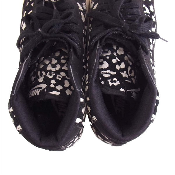 NIKE ナイキ 536698-014 WMNS BLAZER MID PRINT ブレザー ミッド 黒×白 23.5cm【中古】