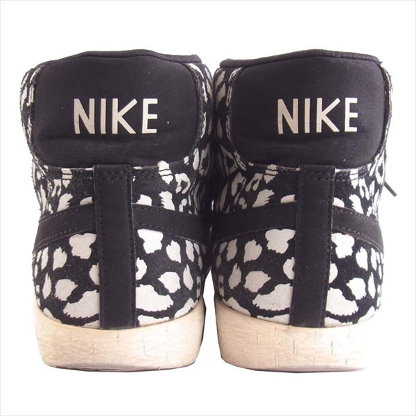 NIKE ナイキ 536698-014 WMNS BLAZER MID PRINT ブレザー ミッド 黒×白 23.5cm【中古】