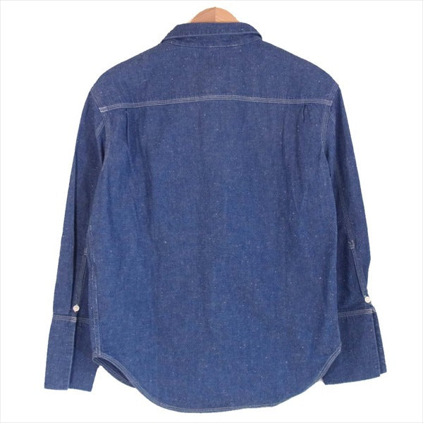 Levi's リーバイス MADE&CRAFTED プルオーバー シャンブレー デニム シャツ  長袖シャツ インディゴブルー系【美品】【中古】