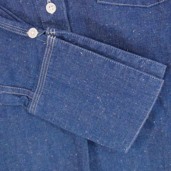 Levi's リーバイス MADE&CRAFTED プルオーバー シャンブレー デニム シャツ  長袖シャツ インディゴブルー系【美品】【中古】
