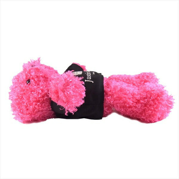 Justin Davis ジャスティンデイビス HUGS AND KISSS ロゴカットソー テディベア くま ぬいぐるみ ピンク系【美品】【中古】