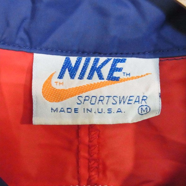 NIKE ナイキ 70's USA オレンジタグ ハーフジップ ナイロンプルオーバー ナイロンジャケット 青系 青系 サイズ表記無し【中古】