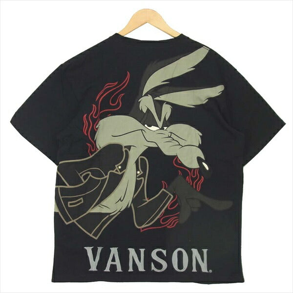 VANSON バンソン CSLV-2001 ルーニー・テューンズ LOONEY TUNES BIGプリント 刺繍  黒系 XL【新古品】【未使用】【中古】