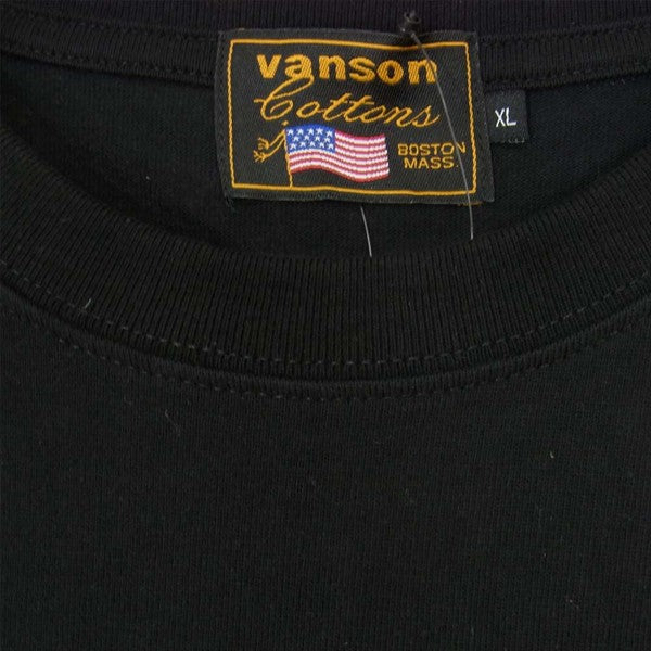 VANSON バンソン CSLV-2001 ルーニー・テューンズ LOONEY TUNES BIGプリント 刺繍  黒系 XL【新古品】【未使用】【中古】