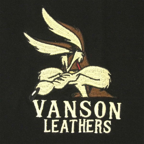 VANSON バンソン CSLV-2001 ルーニー・テューンズ LOONEY TUNES BIGプリント 刺繍 ブラック系 L【新古品】【未使用】【中古】