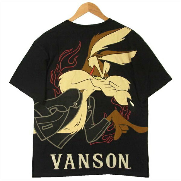 VANSON バンソン CSLV-2001 ルーニー・テューンズ LOONEY TUNES BIGプリント  ブラック系 L【新古品】【未使用】【中古】