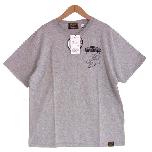 VANSON バンソン TJV-2012 TOM&JERRY トムとジェリー カナダ製 半袖 Tシャツ グレー系 L【新古品】【未使用】【中古】