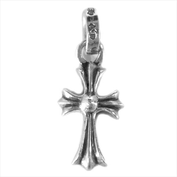 CHROME HEARTS クロムハーツ（原本無） CHクロス ベビーファット パヴェ サファイヤ チャーム ペンダントトップ シルバー【中古】