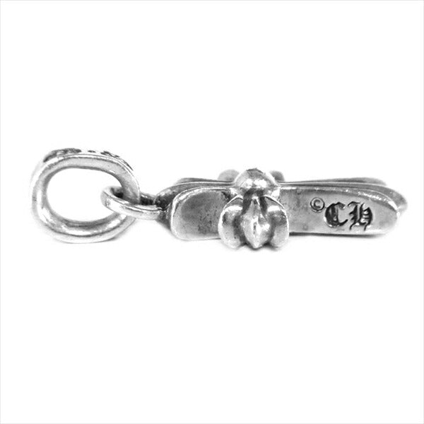 CHROME HEARTS クロムハーツ（原本無） CHクロス ベビーファット パヴェ サファイヤ チャーム ペンダントトップ シルバー【中古】