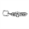 CHROME HEARTS クロムハーツ（原本無） CHクロス ベビーファット パヴェ サファイヤ チャーム ペンダントトップ シルバー【中古】